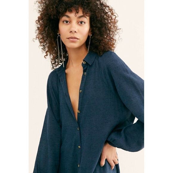 NWT FREE PEOPLE ENDLESS SUMMER MIKI BUTTONDOWN - Picture 4 of 4